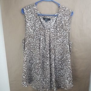 GNW Flowy Animal Print Sleeveless Blouse Size 2x